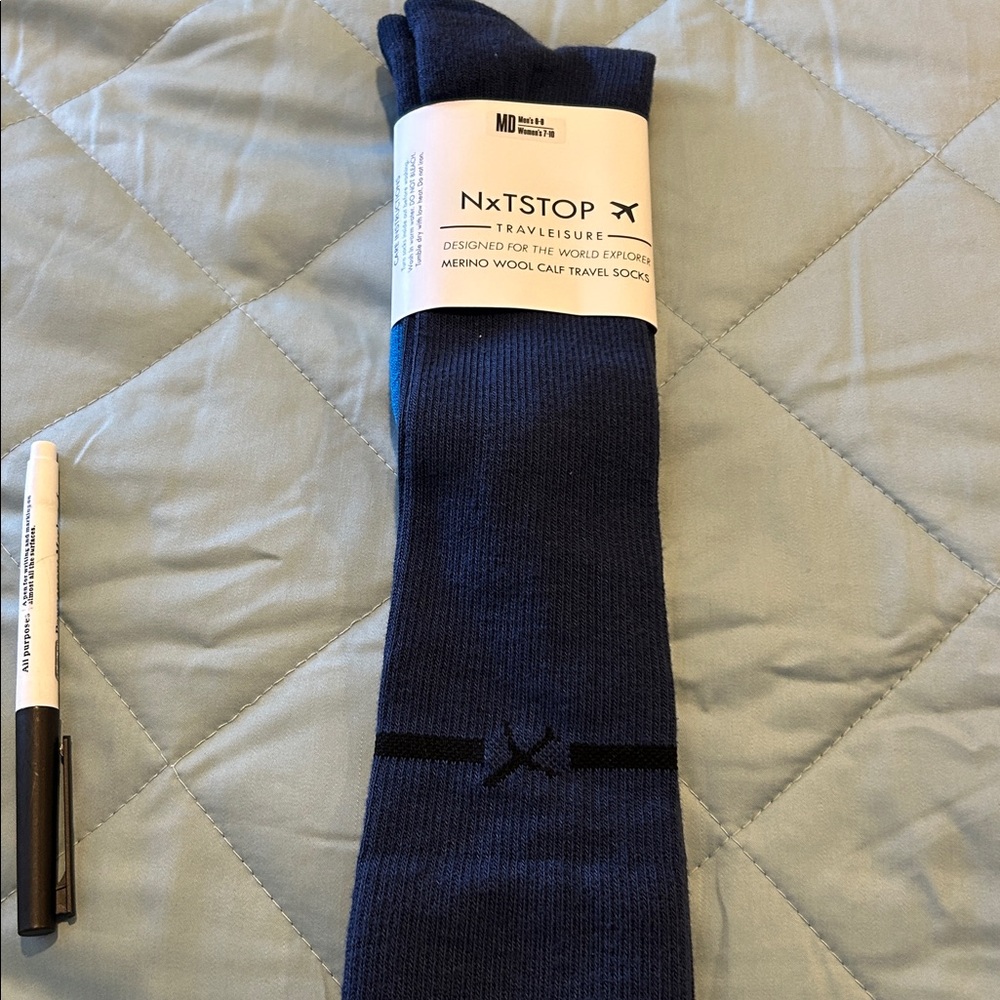 Nxtstop Blue Travel Socks